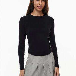 Aritzia Sunday Best Black Long Sleeve Women's Top
